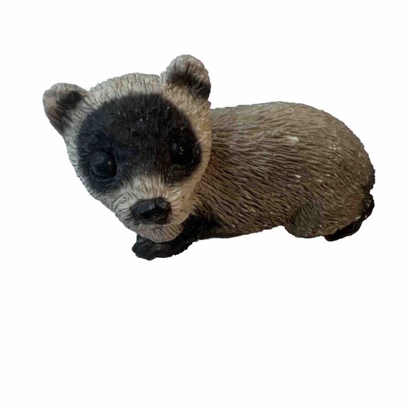 Vtg Stone Critters Black Footed Ferret Figure Ceramic Collectible Statue Mini 2" - Picture 1 of 5